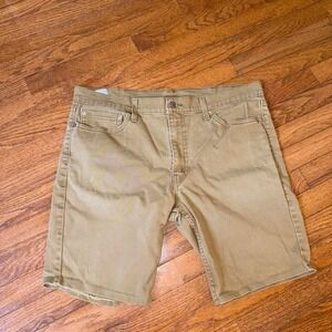 Levis 511 Slim Fit Denim Shorts Mens 36 Tan Khaki Brown Summer Jean Shorts